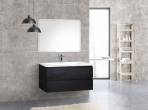Cabinet with ceramic bathroom sink Cezares Molveno 80 cm Ner