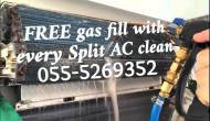ac clean 055-5269352 maintenance split gas repair service - Ajman-Cleaning services