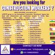 Looking for Skilled Construction Workers from India
